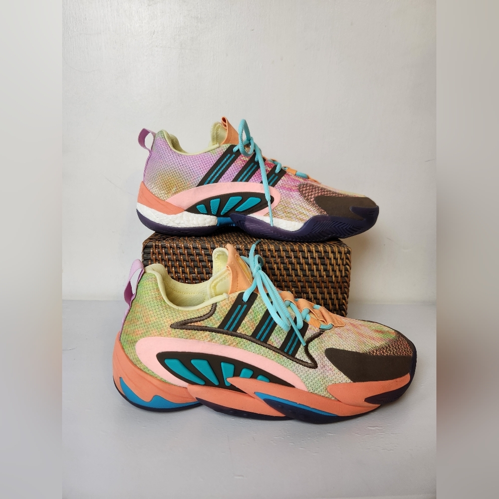 Adidas Pharrell X Crazy BYW 2.0 "Chalk Coral" Boost Sole Athletic Sneakers